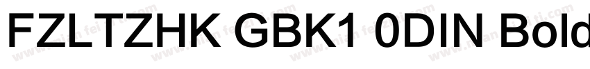 FZLTZHK GBK1 0DIN Bold字体转换